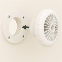 Ø 100 mm Wandmontageplatte für Lüfter rund 