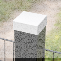 Abdeckkappe weiß 7,5 x 12,5 mm 3