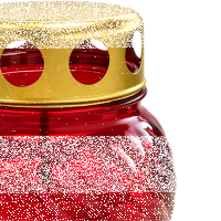 Grabkerze rot 4