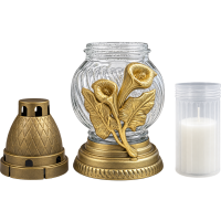 Grableuchte Karenda mit Kerze 10